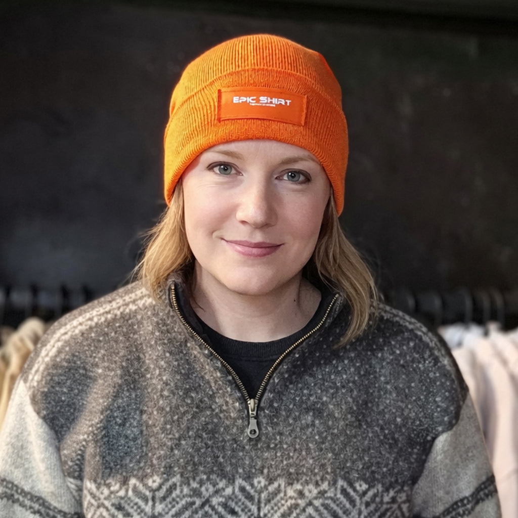 Beanie vinterlue - Epic Shirt (oransje)