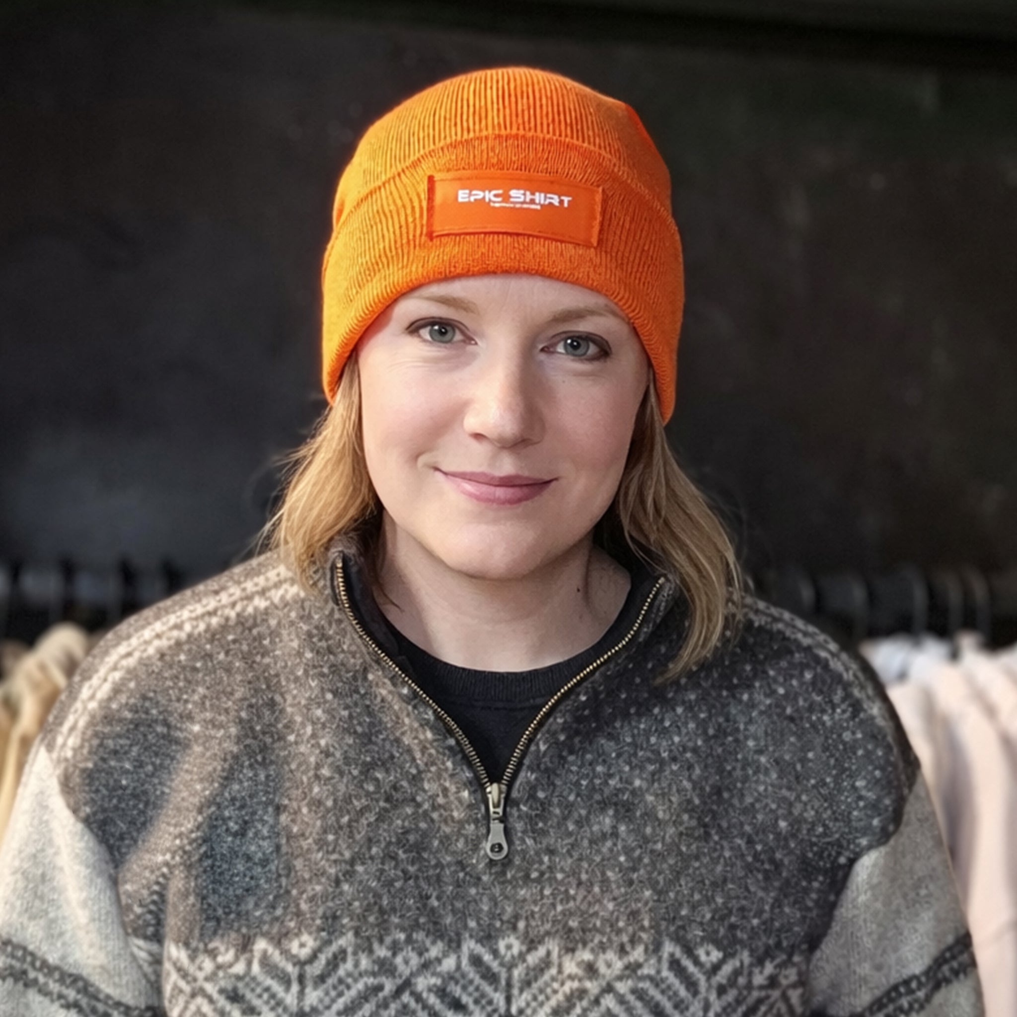 Beanie vinterlue - Epic Shirt (oransje)