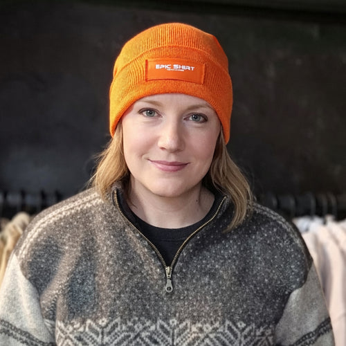 Beanie vinterlue - Epic Shirt (oransje)