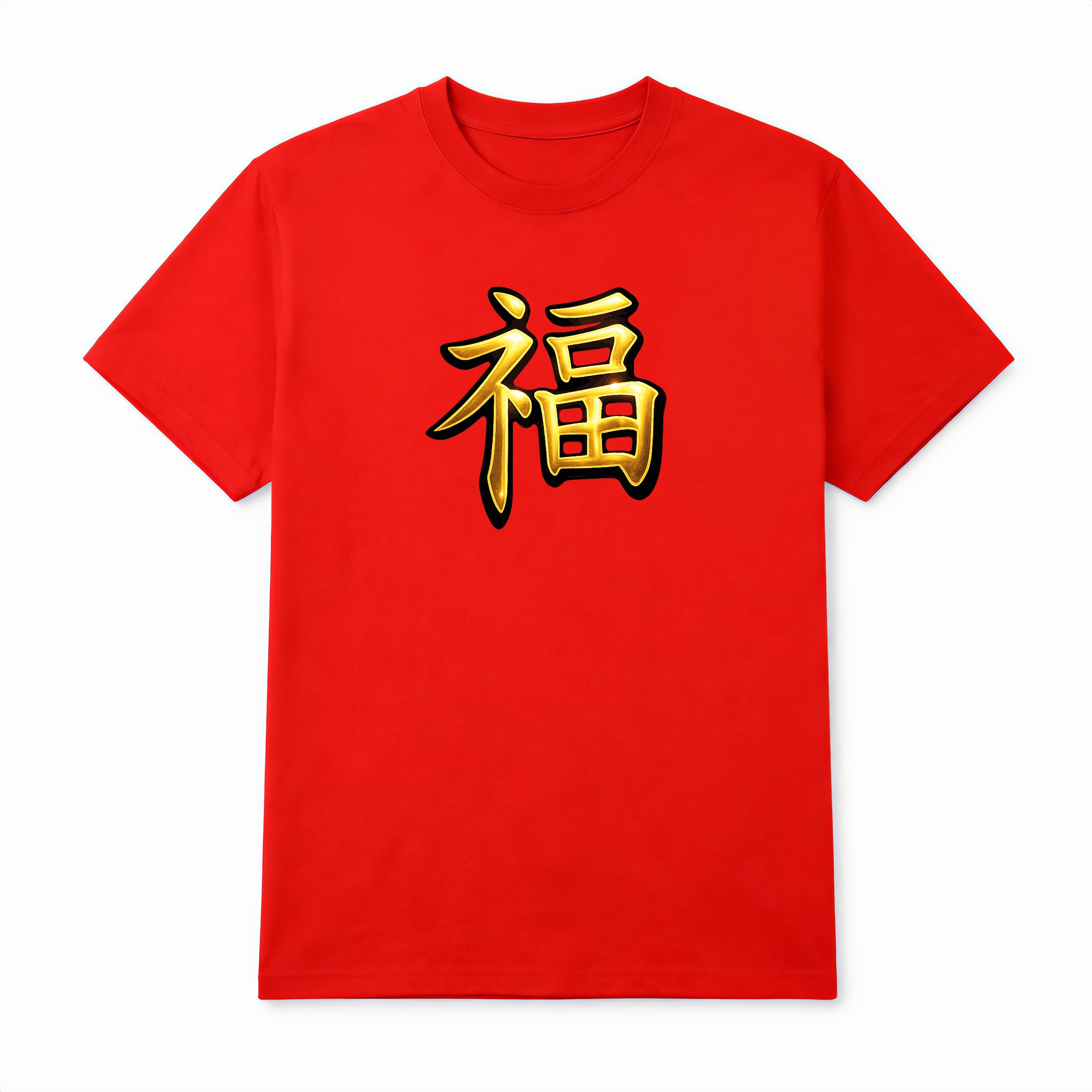 T-skjorte - fú - lykke, hell (rød)