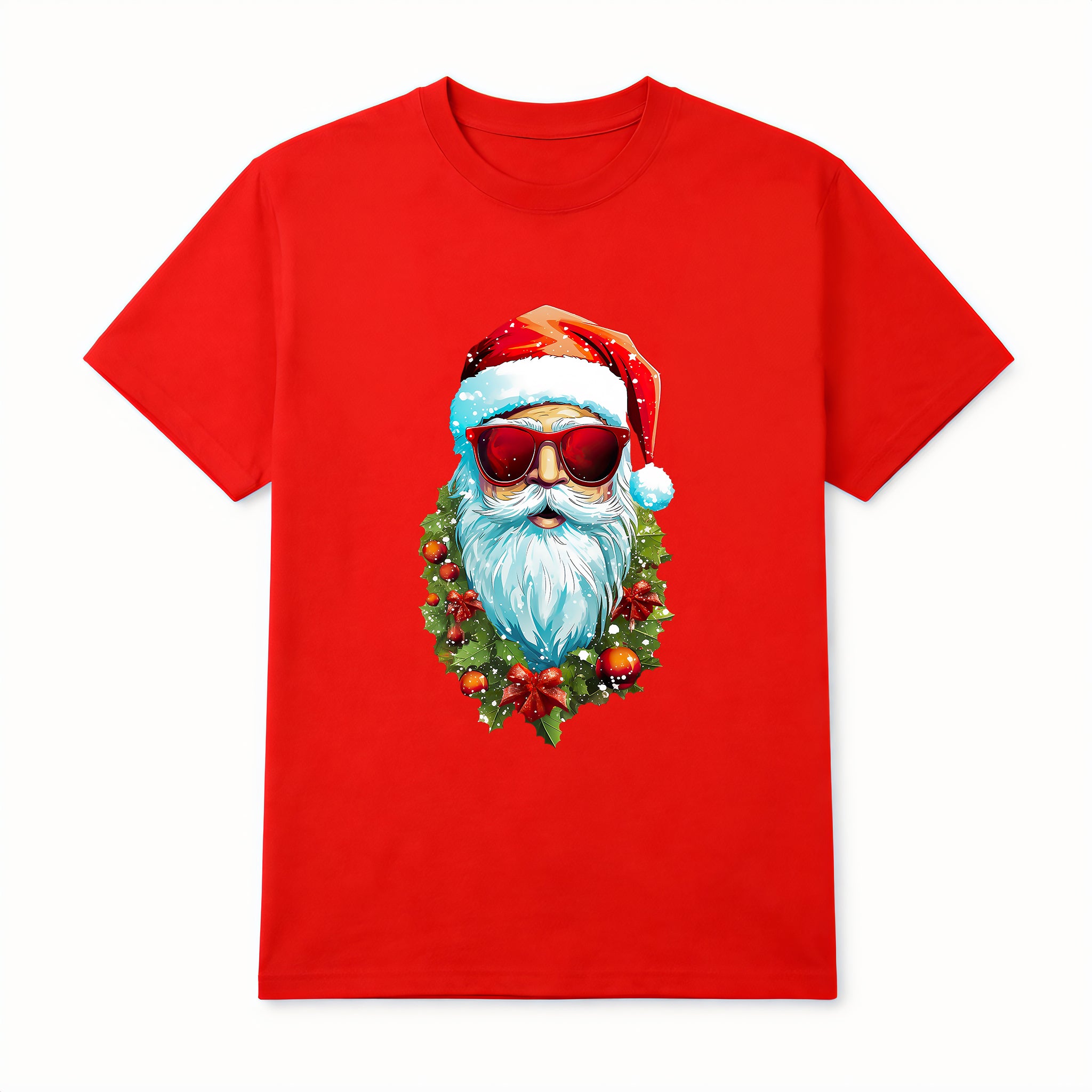 T-skjorte med Julemotiv - Santa Sunglasses