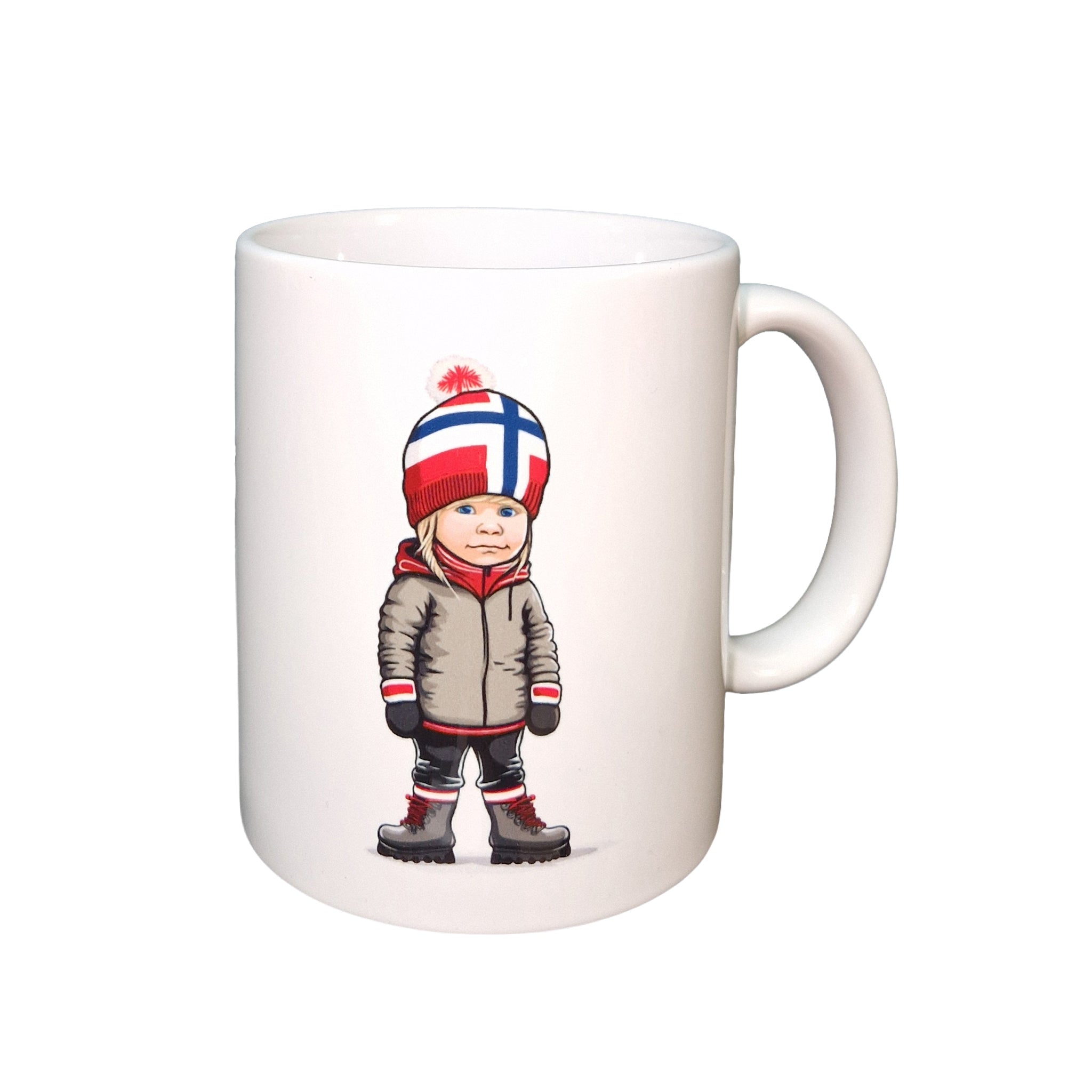 Norsk Vinterbarn Jente – Keramisk Krus