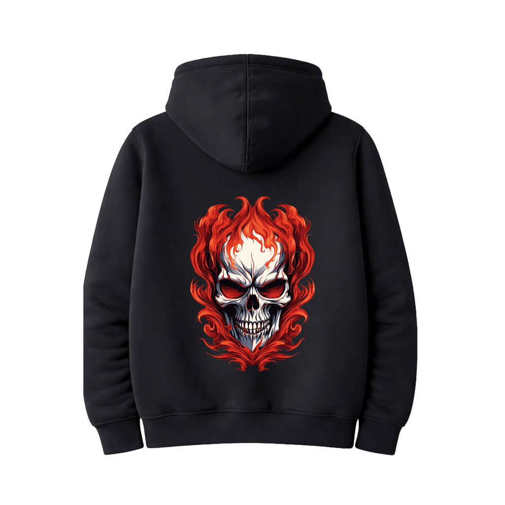 Zip Hoodie - Skull Flame